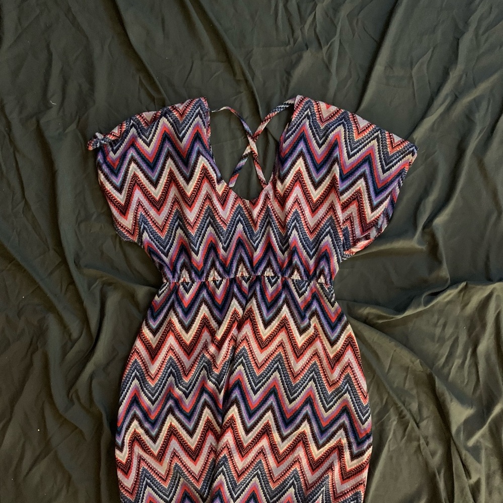 A multi colored dress. Size medium. A Love Fire design